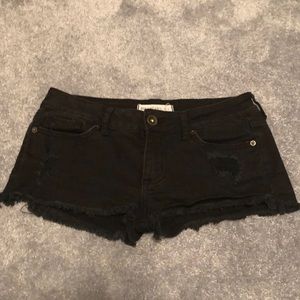 BullHead Black Jean Shorts